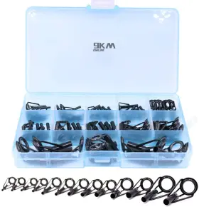 9km Dwlife 313099536597 Fishing Rod Tip Repair Black Stainless Steel Assorted Sizes