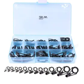 9km Dwlife 781827306505 Fishing Rod Tip Repair Kit 35pcs Black Stainless Steel Wear Resi
