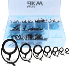 9km Dwlife 781827307380 Fishing Rod Tip Guide Repair Kit Pole Replacement Stainless Steel Ceramic R Inch