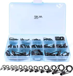 Yj1014t 9km Dwlife B #us Fishing Rod Tip Repair Kit Black Stainless Steel 25pcs-black