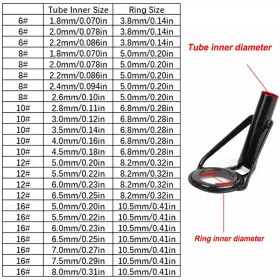 Yj1202-t 9km 43pcs Single Foot Guide Ring Stainless Steel Fishing Rod Guides Tip Repair Kit #3