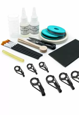Yj1209t 9km B Fishing Rod Repair Kit Building Guides And Tips With Glue Freshwater &saltwater