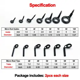 Yjmkmkt2001bt-yjmkmkt2002bt 9km 26pcs Fishing Rod Guides Mk&mkt Set Repair Kit Stainless Tip Top Guide Building #2