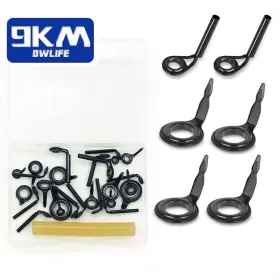 Yjmkmkt2001bt-yjmkmkt2002bt 9km 26pcs Fishing Rod Guides Mk&mkt Set Repair Kit Stainless Tip Top Guide Building