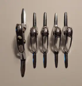 Hd-51-crm Aftco New Set Of 5 Heavy Duty Roller Chrome Fishing Rod Boat Guides Hd-56 #2