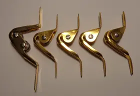 Hd-51-g Aftco Used Set Of 5 Gold Hd-56 Heavy Duty Roller Fishing Rod Boat Guides 51-41