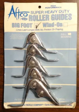 Shd76 Aftco New Set Of 5 Big Foot Super Heavy Duty Roller Fishing Rod Boat Guides Shd