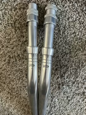 Ubc4 Aftco 2 Silver Bent #4 Uni-butt Fishing Rod Butt 80# Made In Usa