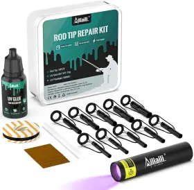 Ailiaili 711181388534 Fishing Rod Tip Repair Kit Complete Supplies For Pole Replacement W