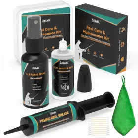 Ailiaili Clp-3 Fishing Reel Oil Kit - Care With 1oz Needle Oiler 0.9oz Grease