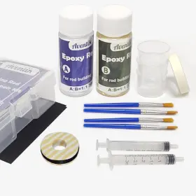Aventik 313046265273 Fishing Rod Repair Kit Complete Supplies With Epoxy Glue Wrapping Threa
