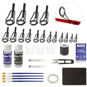 Aventik C01y001301 Fishing Rod Tip Repair Kit Complete With Building Supplies Glue Wrapp Inch