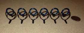 Budug-20 Batson New Lot Of 6 Forecast Budug Blue Zirconium Fishing Rod Guides Size 20