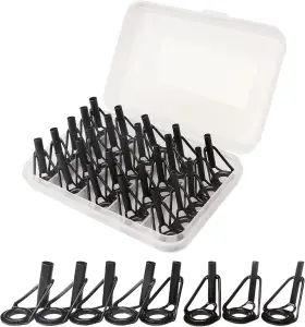 Bb Hapeayou 445009627651 Fishing Rod Tip Repair Kit 40 Pcs Pole Eyelet Replacement Ceramic Guides Rings