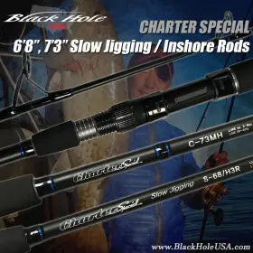 73mh-s Black Hole Charter Slow Pitch Jig 7ft3in Medium Heavy Blank
