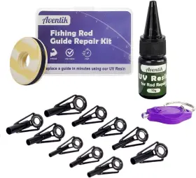 Branded 445012813805 Aventik Fishing Rod Tip Repair Kit Complete With Building Supplies