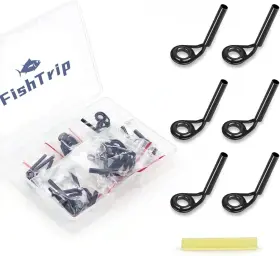 Branded 711181406238 30 Pcs Fishing Rod Tip Repair Kit Micro Ceramic Guides For Saltwater Freshwater