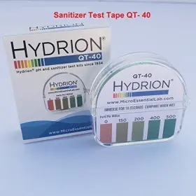 Qt-40 Day Dots Micro Essential Labs Hydrion Quaternary Sanitizer Test Tape 15 Feet Roll #3