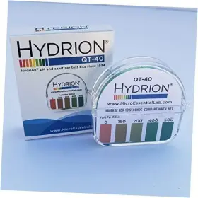 Qt-40 Day Dots Micro Essential Labs Hydrion Quaternary Sanitizer Test Tape 15 Feet Roll