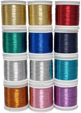 Duri Fishing 445020079064 Lot Of 12ea Rod Wrapping Metaliic Threads Jk004 For Building And R
