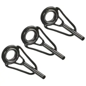 Fipux 693974275033 1.8mm Tube Dia Fishing Rod Tips Repair Kit 3pcs Stainless Steel Ring Guide