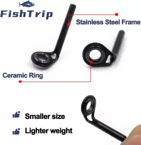 Fishtrip 313041798752 Micro Rod Tips Repair Kit - 30pcs Baitcasting Rods Fishing Tip Guides Replac #3