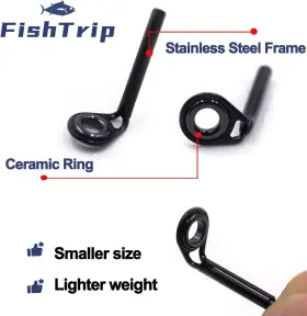 Fishtrip 313097199138 Micro Rod Tips Repair Kit - 30pcs Baitcasting Rods Fishing Tip Guides Replac #3