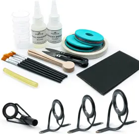 Fishtrip 313107310348 Fishing Rod Guide Repair Kit 10 Sizes Tips With Ceramic
