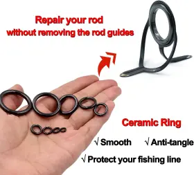Fishtrip 705353733635 Fishing Rod Eyelet Repair Kit 60pcs/160pcs 12 Sizes Fishi #2