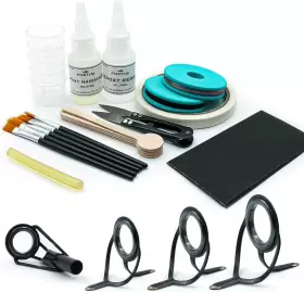 Fishtrip 726084630529 Fishing Rod Guide Repair Kit 10 Sizes Tip With Ceramic Ring