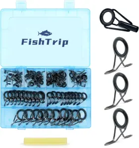 Yj1207bt  Fishtrip B #us2 Rod Repair Kit 40&85pcs Fishing Tip Guide Single Leg Ceramic Ring