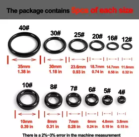 Yj2108bt Fishtrip B Fishing Rod Eyelet Repair Kit 60pcs/160pcs 12 Sizes Fishi #3