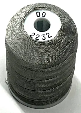800-yard Gudebrod 2232 Gude Sylk Grey Platinum Type 00 Machine Twist Spool