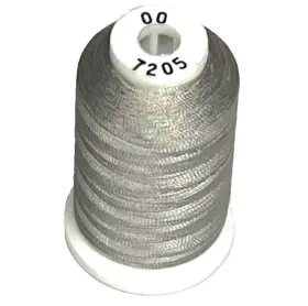800-yard Gudebrod 7205 Gude Sylk Grey Silver Type 00 Machine Twist Spool