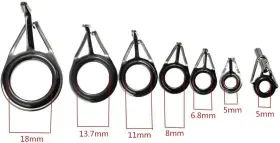Honbay 726084907959 7pcs Set Mixed Sizes Fishing Rod Eyes Guides Line Rings Repair Kit #3