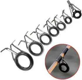 Honbay 744759995186 7pcs Set Mixed Sizes Fishing Rod Eyes Guides Line Rings Repair Kit #2