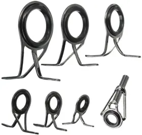Honbay 744759995186 7pcs Set Mixed Sizes Fishing Rod Eyes Guides Line Rings Repair Kit