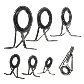 Honbay 957316641325 7pcs Set Mixed Sizes Fishing Rod Eyes Guides Line Rings Repair Kit