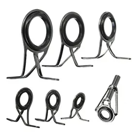Honbay Asinukgghjhg2161 7pcs Set Mixed Sizes Fishing Rod Eyes Guides Line Rings Repair Kit