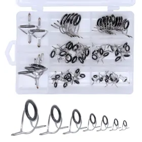 Gm01-fr2458 Iztor 90pcs 9 Sizes Fishing Rod Guide Tip Line Spinning Eyes Rings T
