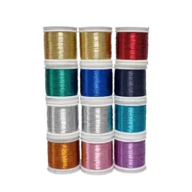 Jk004 Jadrak 809237541438 Lot Of 12ea Rod Wrapping Metaliic Threads For Fishing Building An