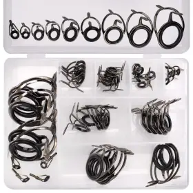 189545 Jjzs 45pcs/box Fishing Rod Repair Kit Tips And Guides Replacement Ceramic Guid