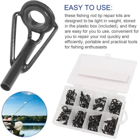 Keefe 445030487453 50 Pieces Fishing Rod Tip Repair Kit Tips Replacement For Freshwater Sal #3