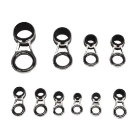 Mopfol Phdpa1g83/ph06-yy 10pcs Fishing Rod Guide Rings Set - Ceramic Stainless Steel Lure Eyelets