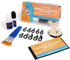 Ojydoiiiy 313016672605 Fishing Rod Tip Repair Kit 10 Replacement Tips With Supplies And Instructions