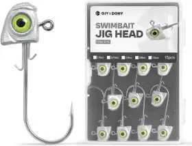 Ojydoiiiy 313032838832 Ojy&doiiiy Swimbait Jig Heads With Chartreuse Fish Eye 1/8 3/16 1/4 3/8 1/2oz J