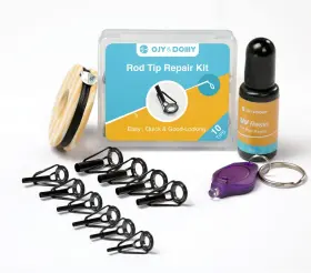 Ojydoiiiy 313114762710 Ojy&doiiiy Fishing Rod Tip Repair Kit With Glue Complete Supplies For