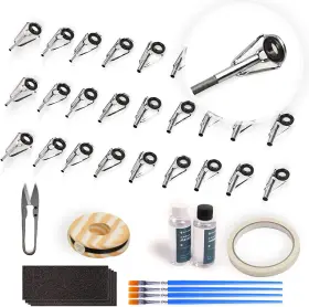 Ojydoiiiy 445007986972 Fishing Rod Tip Repair Kit With Glue Complete Supplies For Pol