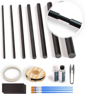 Ojydoiiiy 445022821838 Fishing Rod Repair Kit Complete All-in-one Supplies With Glue For Freshwater And S