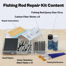 Ojydoiiiy 445025483415 Fishing Rod Repair Kit Complete Easy&quick Approach To Broken Po #3